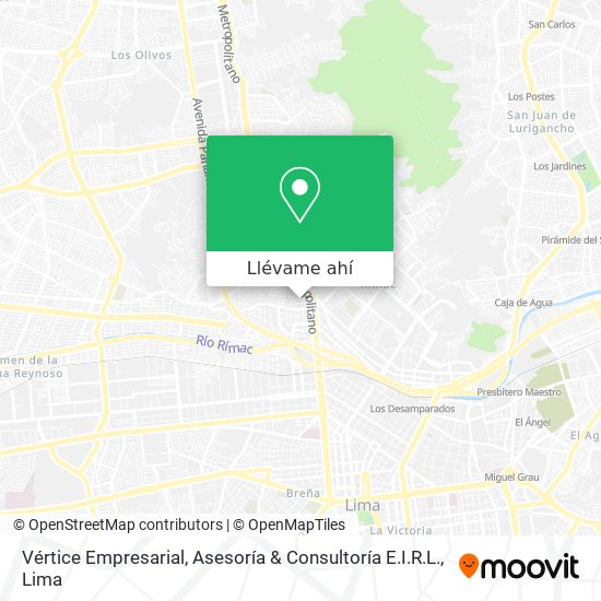 Mapa de Vértice Empresarial, Asesoría & Consultoría E.I.R.L.