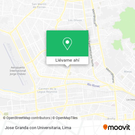Mapa de Jose Granda con Universitaria