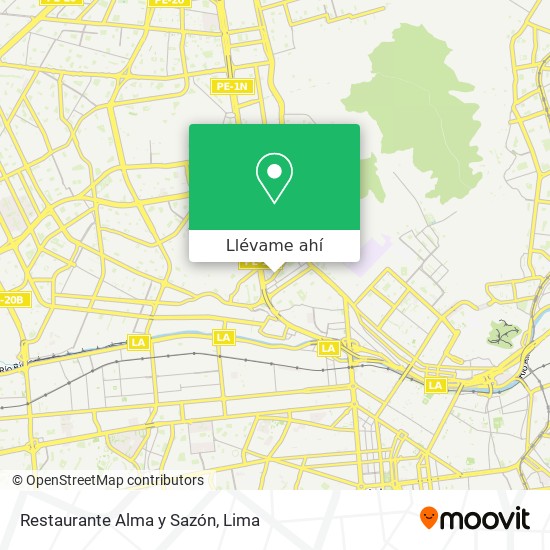 Mapa de Restaurante Alma y Sazón
