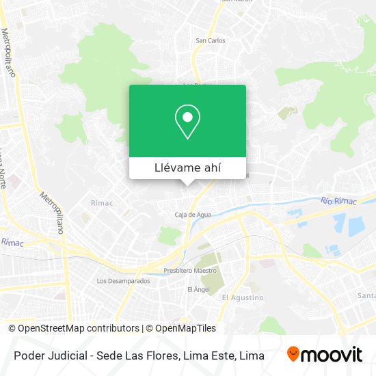 Mapa de Poder Judicial - Sede Las Flores, Lima Este