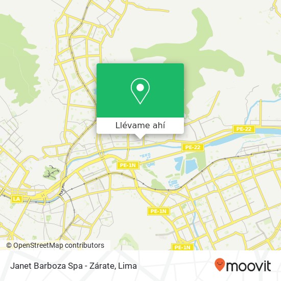 Mapa de Janet Barboza Spa - Zárate