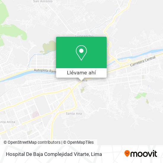 Mapa de Hospital De Baja Complejidad Vitarte