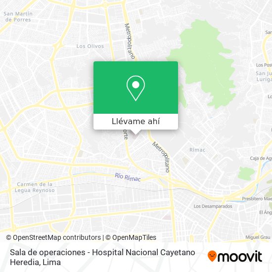 Mapa de Sala de operaciones - Hospital Nacional Cayetano Heredia