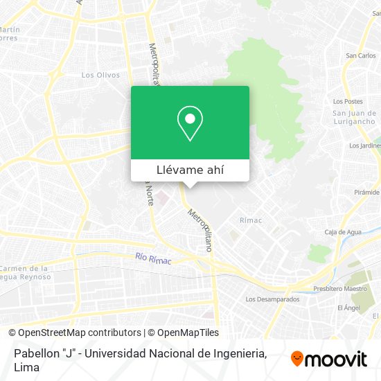Mapa de Pabellon "J" - Universidad Nacional de Ingenieria