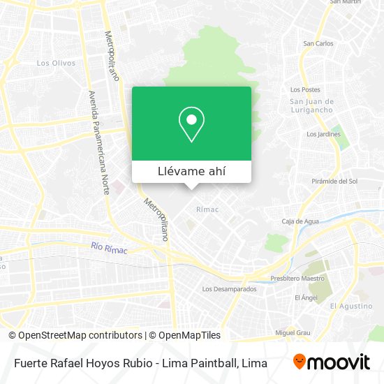 Mapa de Fuerte Rafael Hoyos Rubio - Lima Paintball