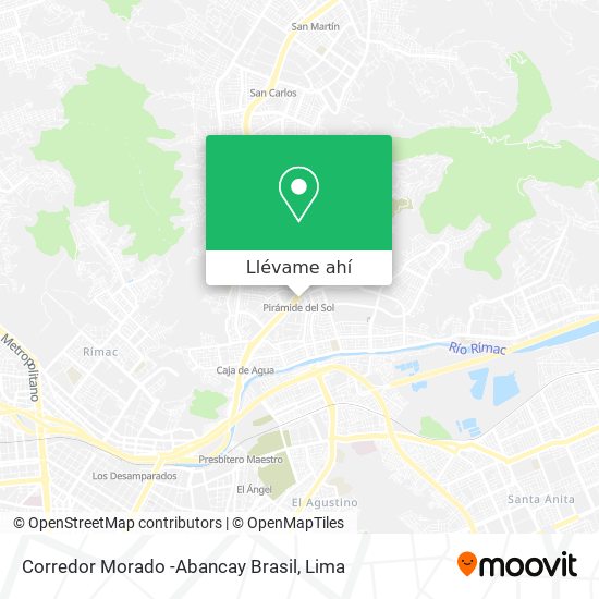 Mapa de Corredor Morado -Abancay Brasil