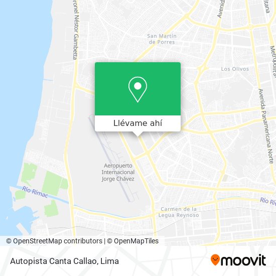 Mapa de Autopista Canta Callao