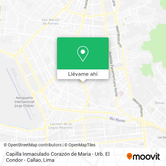 Mapa de Capilla Inmaculado Corazón de Maria - Urb. El Condor - Callao