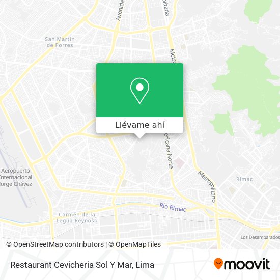 Mapa de Restaurant Cevicheria Sol Y Mar