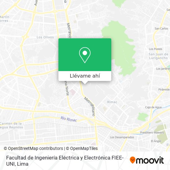 Mapa de Facultad de Ingeniería Eléctrica y Electrónica  FIEE-UNI