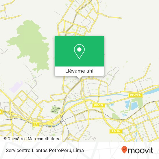 Mapa de Servicentro Llantas PetroPerú
