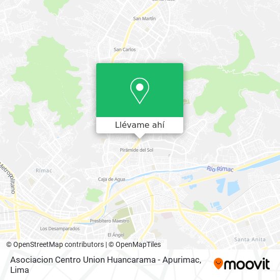 Mapa de Asociacion Centro Union Huancarama - Apurimac