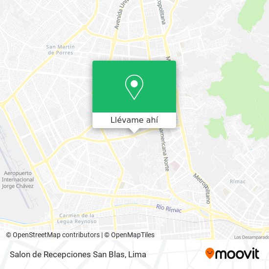 Mapa de Salon de Recepciones San Blas