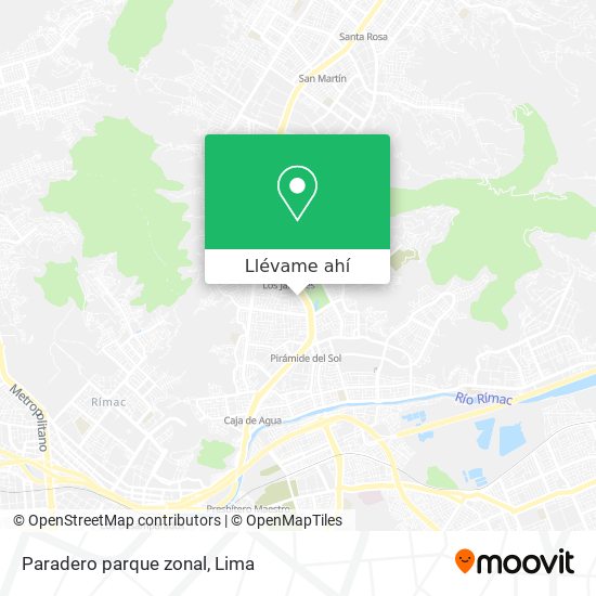 Mapa de Paradero parque zonal