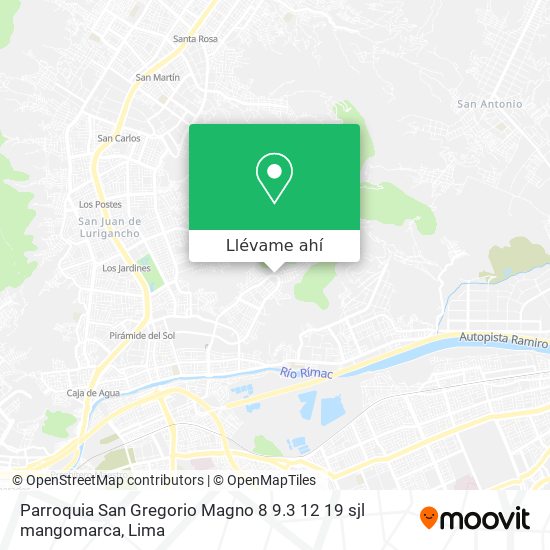 Mapa de Parroquia San Gregorio Magno 8 9.3 12 19 sjl mangomarca