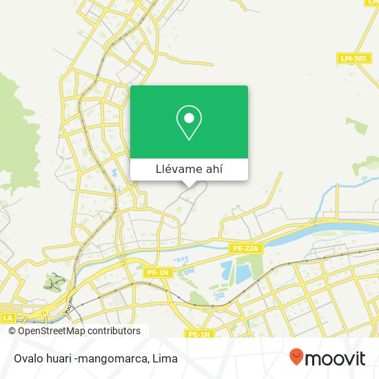 Mapa de Ovalo huari -mangomarca