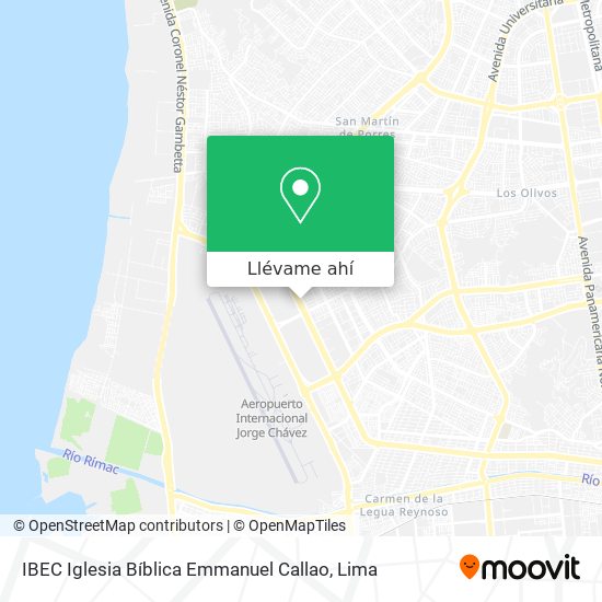 Mapa de IBEC Iglesia Bíblica Emmanuel Callao