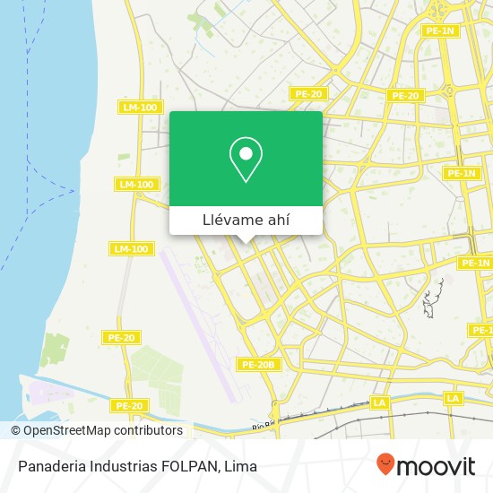 Mapa de Panaderia Industrias FOLPAN