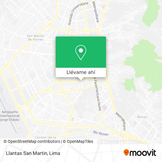 Mapa de Llantas San Martin