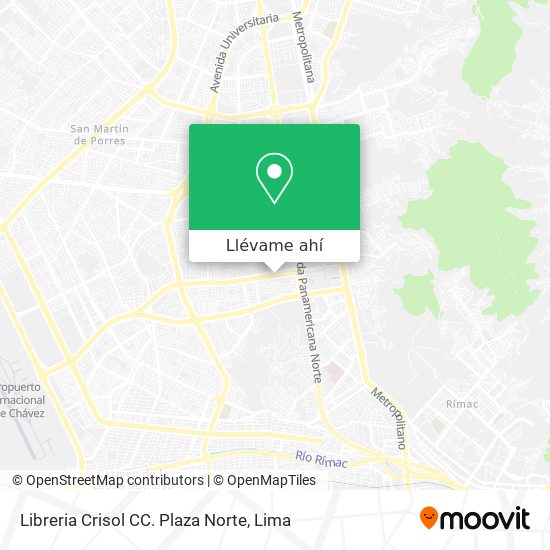 Mapa de Libreria Crisol CC. Plaza Norte