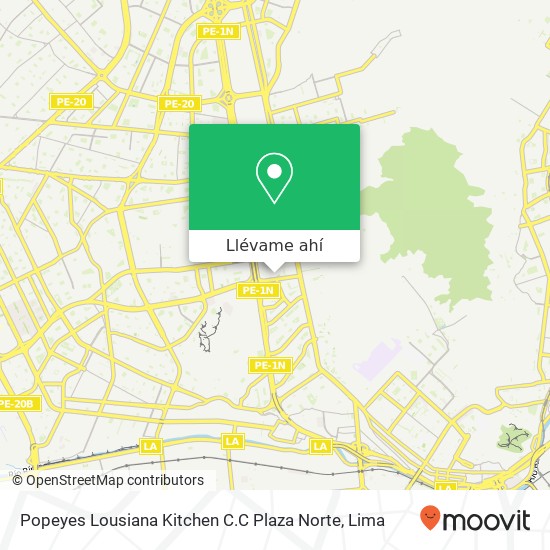 Mapa de Popeyes Lousiana Kitchen C.C Plaza Norte