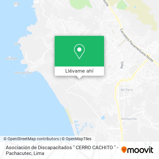 Mapa de Asociación de Discapacitados " CERRO CACHITO " - Pachacutec