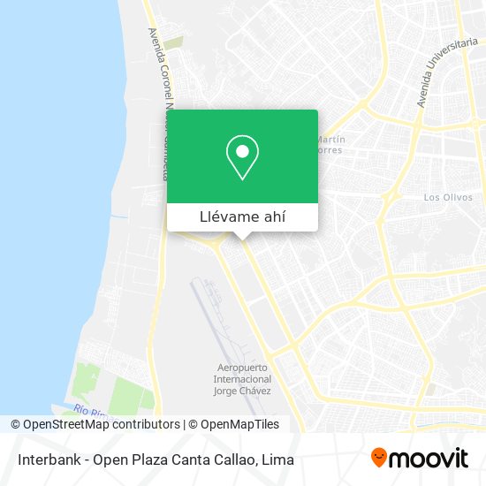 Mapa de Interbank - Open Plaza Canta Callao