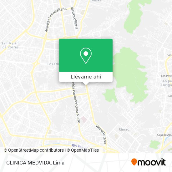 Mapa de CLINICA MEDVIDA