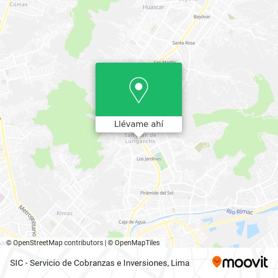 Mapa de SIC - Servicio de Cobranzas e Inversiones
