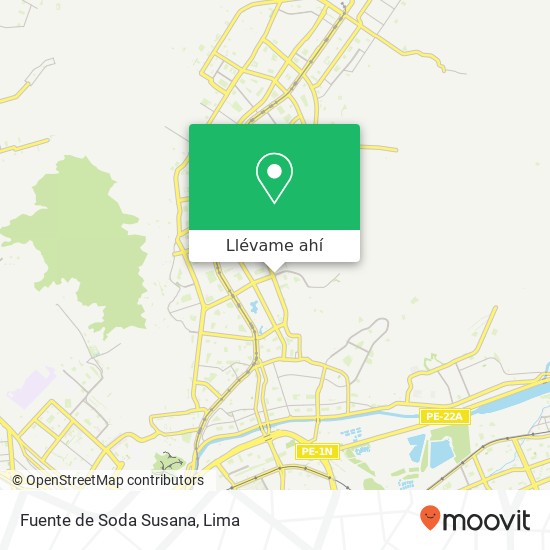 Mapa de Fuente de Soda Susana
