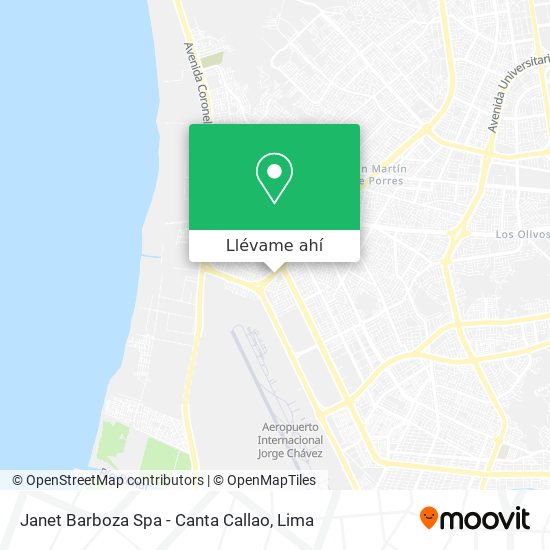 Mapa de Janet Barboza Spa - Canta Callao
