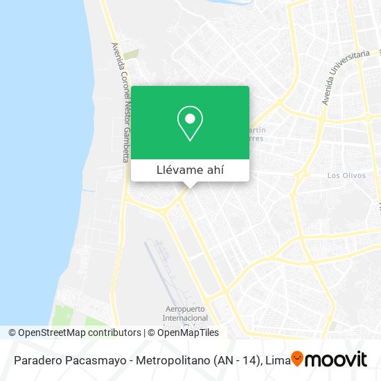 Mapa de Paradero Pacasmayo - Metropolitano (AN - 14)