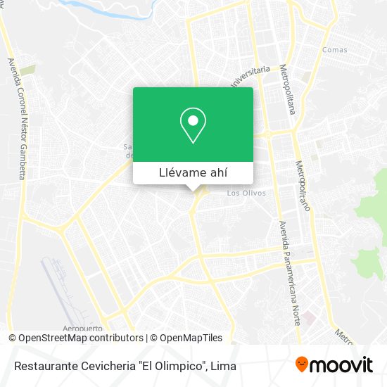 Mapa de Restaurante Cevicheria "El Olimpico"