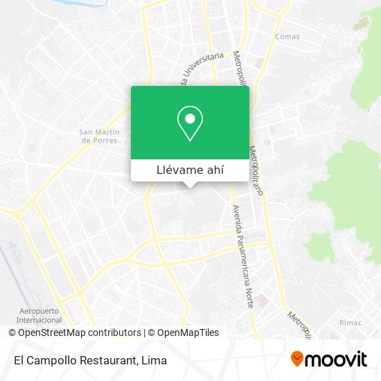 Mapa de El Campollo Restaurant