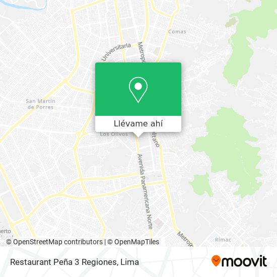 Mapa de Restaurant Peña 3 Regiones