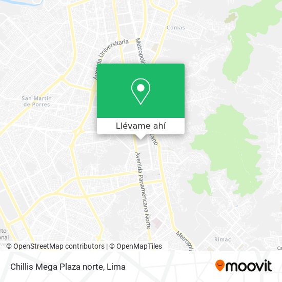 Mapa de Chillis Mega Plaza norte