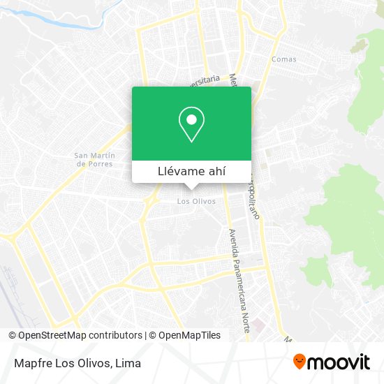 Mapa de Mapfre Los Olivos