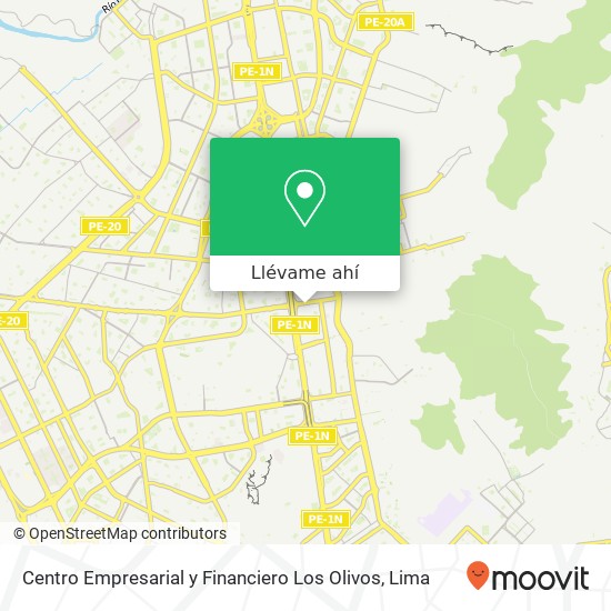 Mapa de Centro Empresarial y Financiero Los Olivos