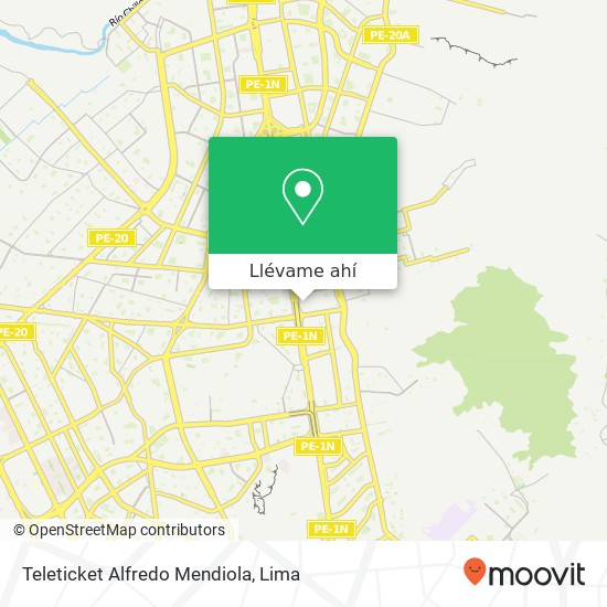 Mapa de Teleticket Alfredo Mendiola