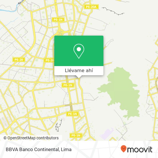 Mapa de BBVA Banco Continental