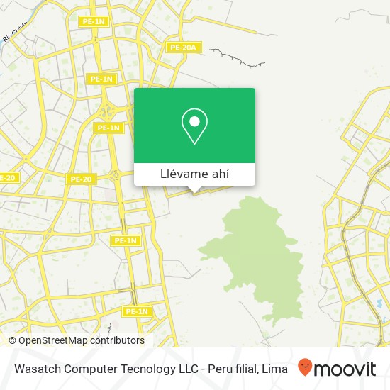 Mapa de Wasatch Computer Tecnology LLC - Peru filial