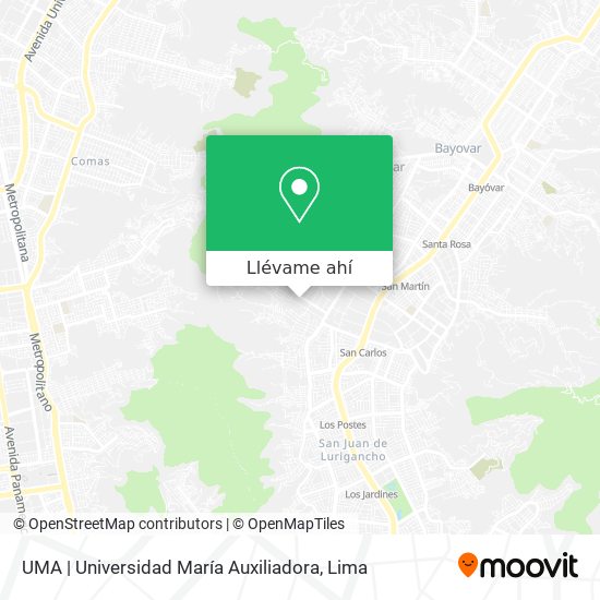 Mapa de UMA | Universidad María Auxiliadora