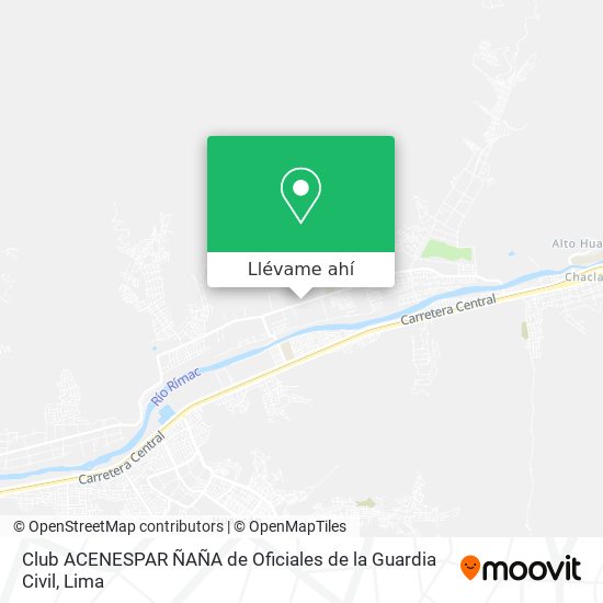 Mapa de Club ACENESPAR ÑAÑA  de Oficiales de la Guardia Civil