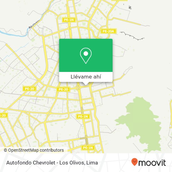 Mapa de Autofondo Chevrolet - Los Olivos