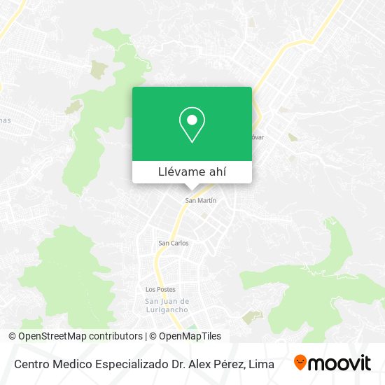 Mapa de Centro Medico Especializado Dr. Alex Pérez