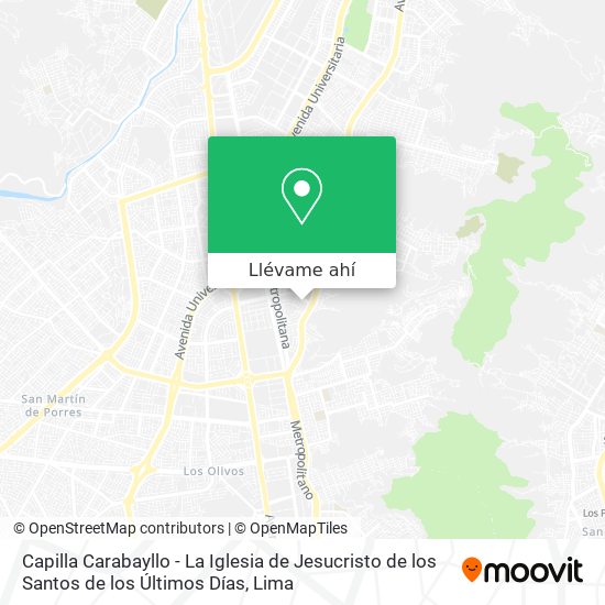 Mapa de Capilla  Carabayllo - La Iglesia de Jesucristo de los Santos de los Últimos Días
