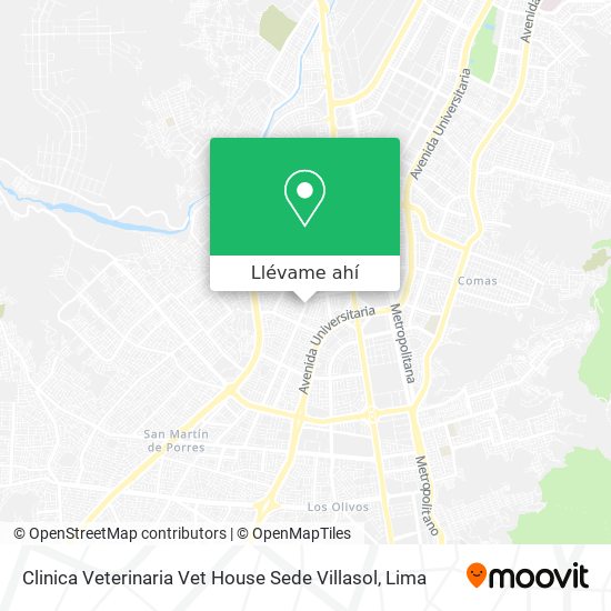 Mapa de Clinica Veterinaria Vet House Sede Villasol