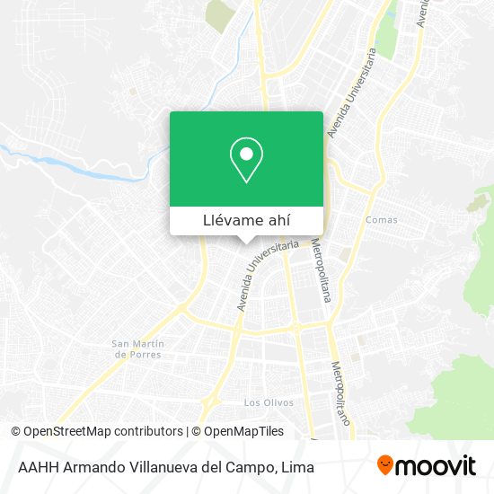 Mapa de AAHH Armando Villanueva del Campo