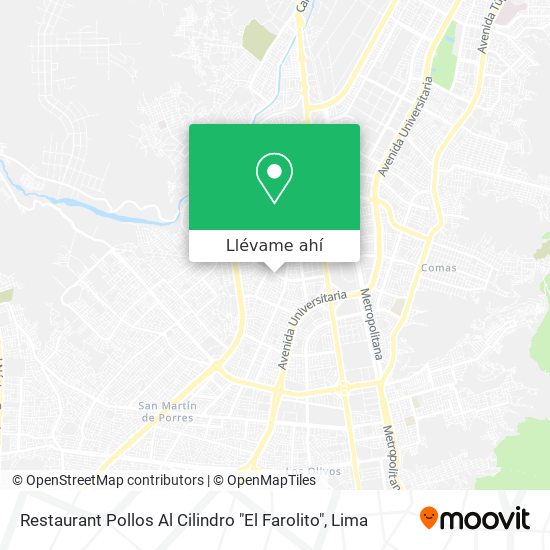 Mapa de Restaurant Pollos Al Cilindro "El Farolito"
