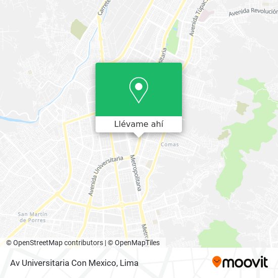 Mapa de Av Universitaria Con Mexico